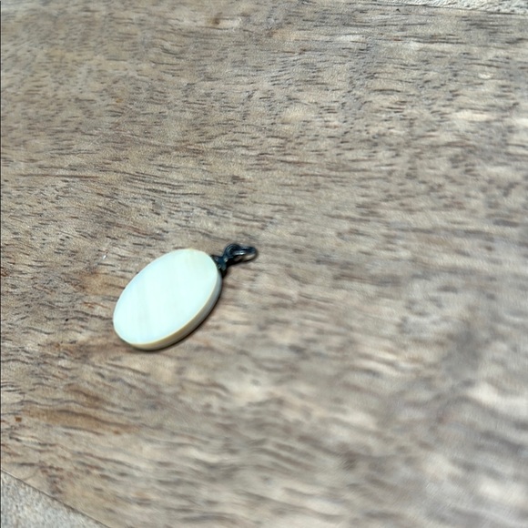 Bone Floral Pendant with Yellow Accents - Picture 5 of 8